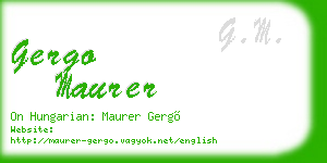 gergo maurer business card